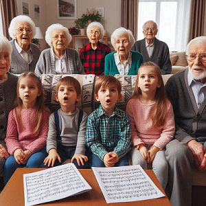 Školní pěvecký sbor zpíval babičkám a dědečkům v Domově seniorů na Františkově